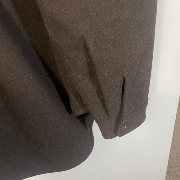 Uniqlo Brown Felted Overshirt Jacket Button Down Multi Pocket Sz 3X Collared - Picture 12 of 13